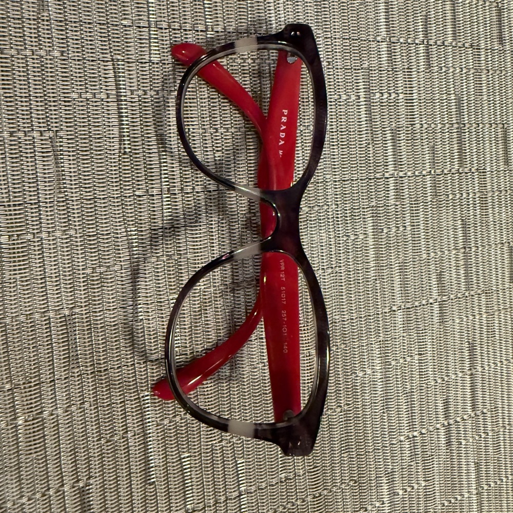 Prada VPR 12T Red Eyeglasses